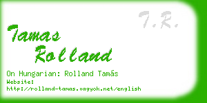 tamas rolland business card